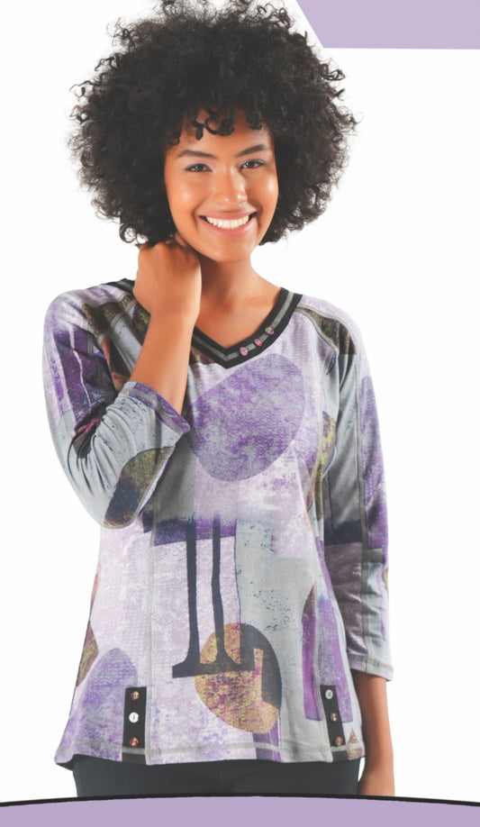 Parsley & Sage 3/4 Sleeve Tunic Top